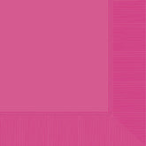 Bright Pink 2-Ply Beverage Napkins, 100 count